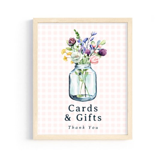 Kaarten & Cadeaus Bord Rustieke Wilde Bloem Mason Poster