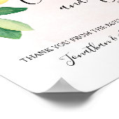 Kaarten & Cadeaus Bruiloft Reception Lemon Roze Poster (Hoek)