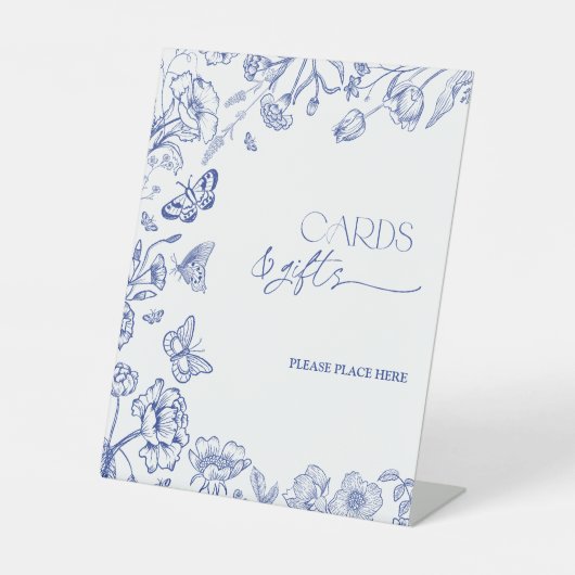 Kaarten & Cadeaus Elegant Iets Blauw Vrijgezellenf Reclamebord Met Voetstuk (Voorkant)