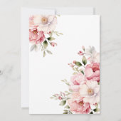 Kaarten Cadeaus Elegant Roze Bloemen Baby shower T (Achterkant)