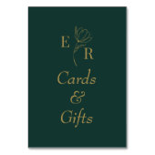 Kaarten & Cadeaus Emerald Groen Bloemen Monogram S (Achterkant)