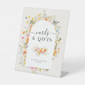 Kaarten & Cadeaus | Floral Boho Wedding Reclamebord Met Voetstuk (Voorkant)