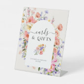 Kaarten & Cadeaus | Floral Boho Wedding Reclamebord Met Voetstuk (Voorkant)
