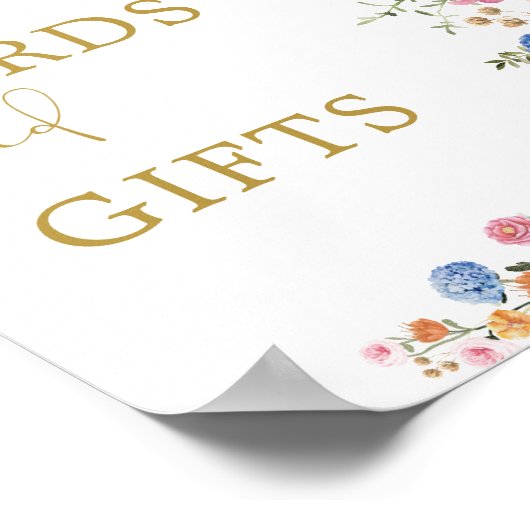 Kaarten & Cadeaus Kleurrijke Spring Wildflowers Si Poster (Hoek)