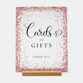 KAARTEN & CADEAUS Koper Glitter Bruiloftsfeest Acryl Bord (Voorkant)