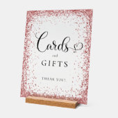KAARTEN & CADEAUS Koper Glitter Bruiloftsfeest Acryl Bord (Hoek)