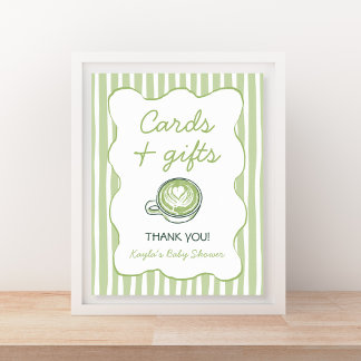 Kaarten & Cadeaus Matcha Groene Thee Baby Borrel Poster