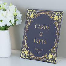Kaarten & Cadeaus Navyblauw Nepgoud Vintage Bruilo