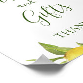 Kaarten & Cadeaus Sinaasappels Bloeien en Groene P Poster (Hoek)