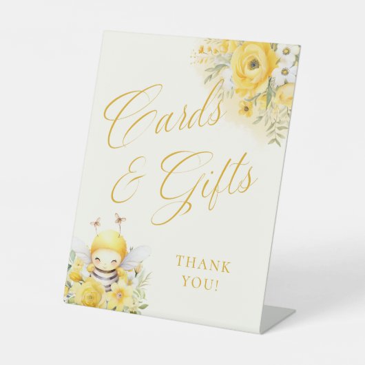 Kaarten & Cadeaus Sweet Honey Bee Reclamebord Met Voetstuk (Voorkant)