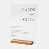 Kaarten Cadeaus Tafel Bedankt Elegant Zwart Wit Acryl Bord (Hoek)