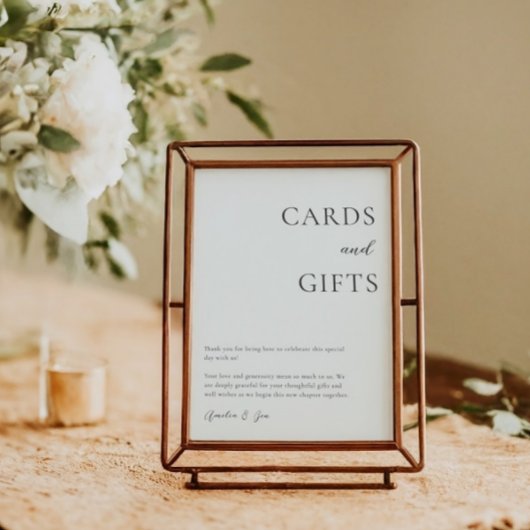 Kaarten Cadeaus Tafel Bedankt Elegant Zwart Wit  Poster