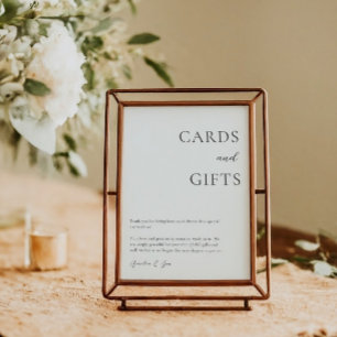 Kaarten Cadeaus Tafel Dank Je Wel Elegant Zwart Wi Poster