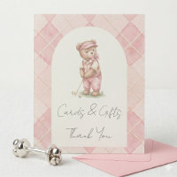 Kaarten & Cadeaus  Teken Golfen Roze Baby Shower