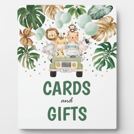 Kaarten & Cadeaus Tropische Safari Dieren Baby sho Fotoplaat (Voorkant)