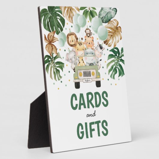 Kaarten & Cadeaus Tropische Safari Dieren Baby sho Fotoplaat (Zijkant)