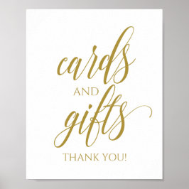 Kaarten & Cadeaus Typografie Trouwbord - Goud Poster