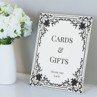 Kaarten & Cadeaus Vintage Zwart & Wit Versierde Tr