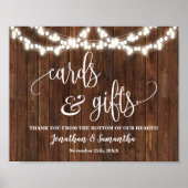 Kaarten & Cadeaus Westerse Bruilofts Ontvangstbord Poster (Voorkant)