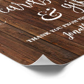 Kaarten & Cadeaus Westerse bruiloftsreceptie bord Poster (Hoek)