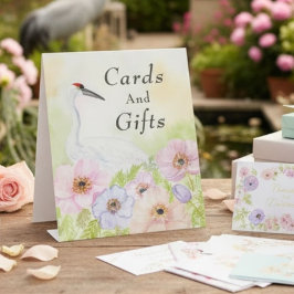 Kaarten & Cadeaus Whooping Crane Anemones Reclamebord Met Voetstuk