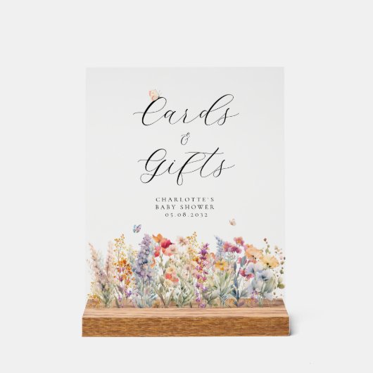 Kaarten & Cadeaus! Wildbloem Acryl Bord (Voorkant)