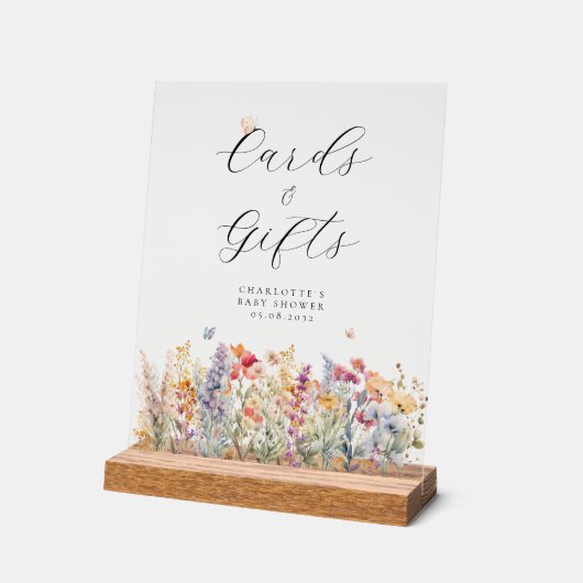 Kaarten & Cadeaus! Wildbloem Acryl Bord (Hoek)