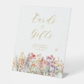 Kaarten & Cadeaus! Wildbloem Reclamebord Met Voetstuk (Voorkant)