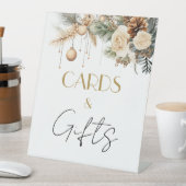 Kaarten & Cadeaus Winter Kerst Bruiloft Tafel Reclamebord Met Voetstuk (Insitu)