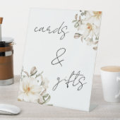 Kaarten & Cadeaus Wit Bloemen Vrijgezellenfeest Sc Reclamebord Met Voetstuk (Insitu)