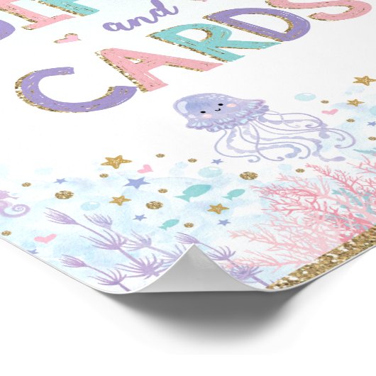 Kaarten & Cadeaus Zeemeermin Favorieten Onder Zee  Poster (Hoek)