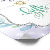 Kaarten & Cadeaus Zeemeermin Verjaardag Baby Showe Poster (Hoek)