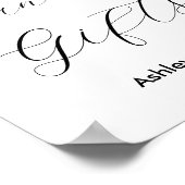 Kaarten Cadeaus Zwart Witte Huwelijksposter Poster (Hoek)