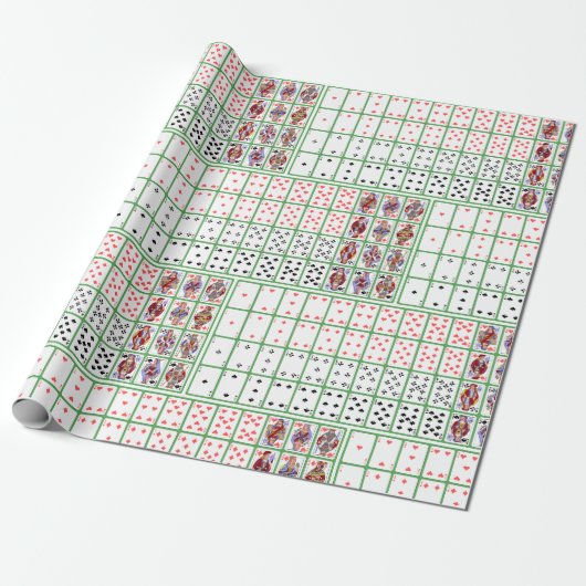 Kaarten Casino Gambling Poker Cadeaupapier (Uitgerold)