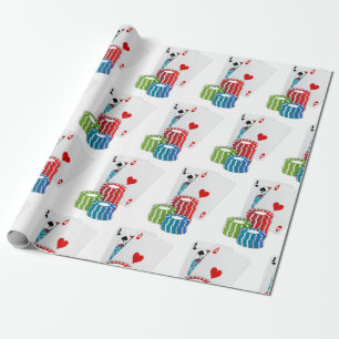 Kaarten Casino Gokken Poker Chips Las Vegas Cadeaupapier