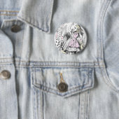 Kaarten die Alice aanvallen Ronde Button 5,7 Cm (In situ)