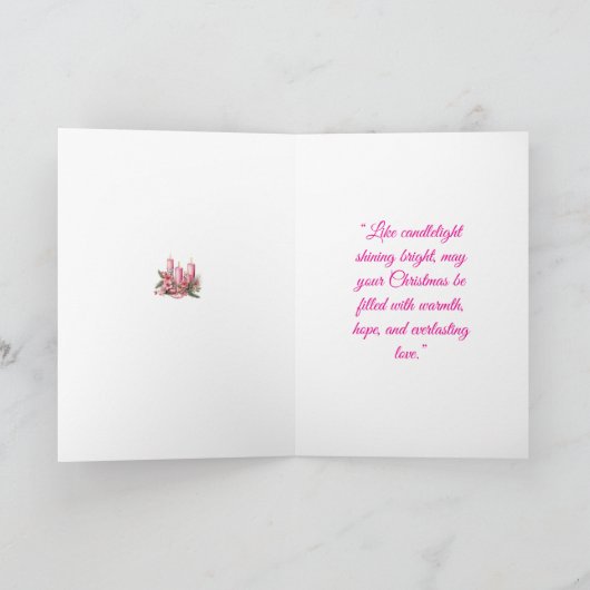 Kaarten-"Elegant Roze Kerst Kaarten Collectie" (Binnen)