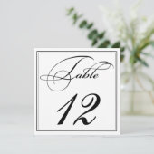 Kaarten Elegant zwart-wittabelnummer (Staand voorkant)