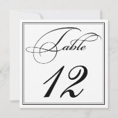 Kaarten Elegant zwart-wittabelnummer (Achterkant)
