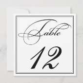 Kaarten Elegant zwart-wittabelnummer (Voorkant)