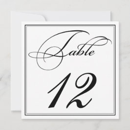 Kaarten Elegant zwart-wittabelnummer