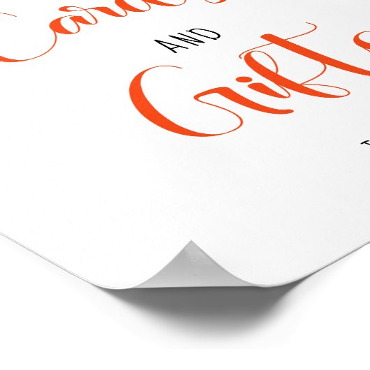 Kaarten en Baby shower-Herfst voor kleine pompoen Poster (Hoek)