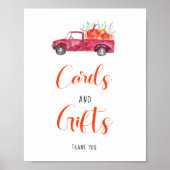 Kaarten en Baby shower-Herfst voor kleine pompoen Poster (Voorkant)