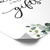 Kaarten en Baby shower voor groene Herfst Poster (Hoek)