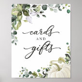 Kaarten en Baby shower voor groene Herfst Poster (Voorkant)