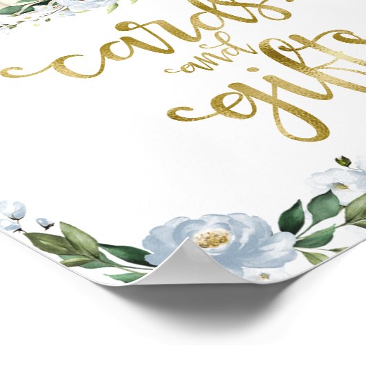 Kaarten en  Baby shower voor groene Herfst Poster (Hoek)