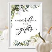 Kaarten en  Baby shower voor groene Herfst Poster