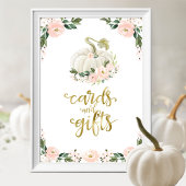 Kaarten en  Baby shower voor groene Herfst Poster