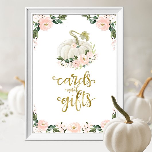 Kaarten en Baby shower voor groene Herfst Poster