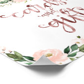 Kaarten en Baby shower voor groene Herfst Poster (Hoek)